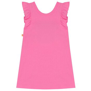 Girls Pink Sequin Jersey Dress