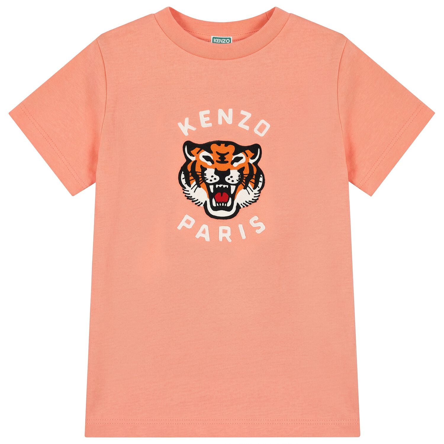 Girls Orange Tiger Logo T-Shirt Dress, 1, hi-res