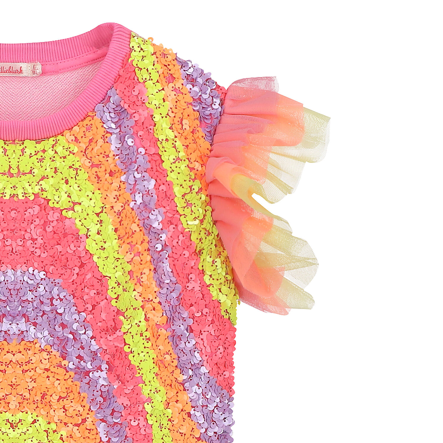 Girls Pink Sequin Sweatshirt Dress, 1, hi-res