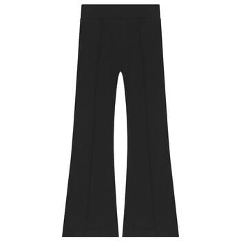 Girls Black Logo Leggings