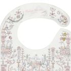 Baby Girls Ivory & Pink Toile de Jouy Bib, 2, hi-res