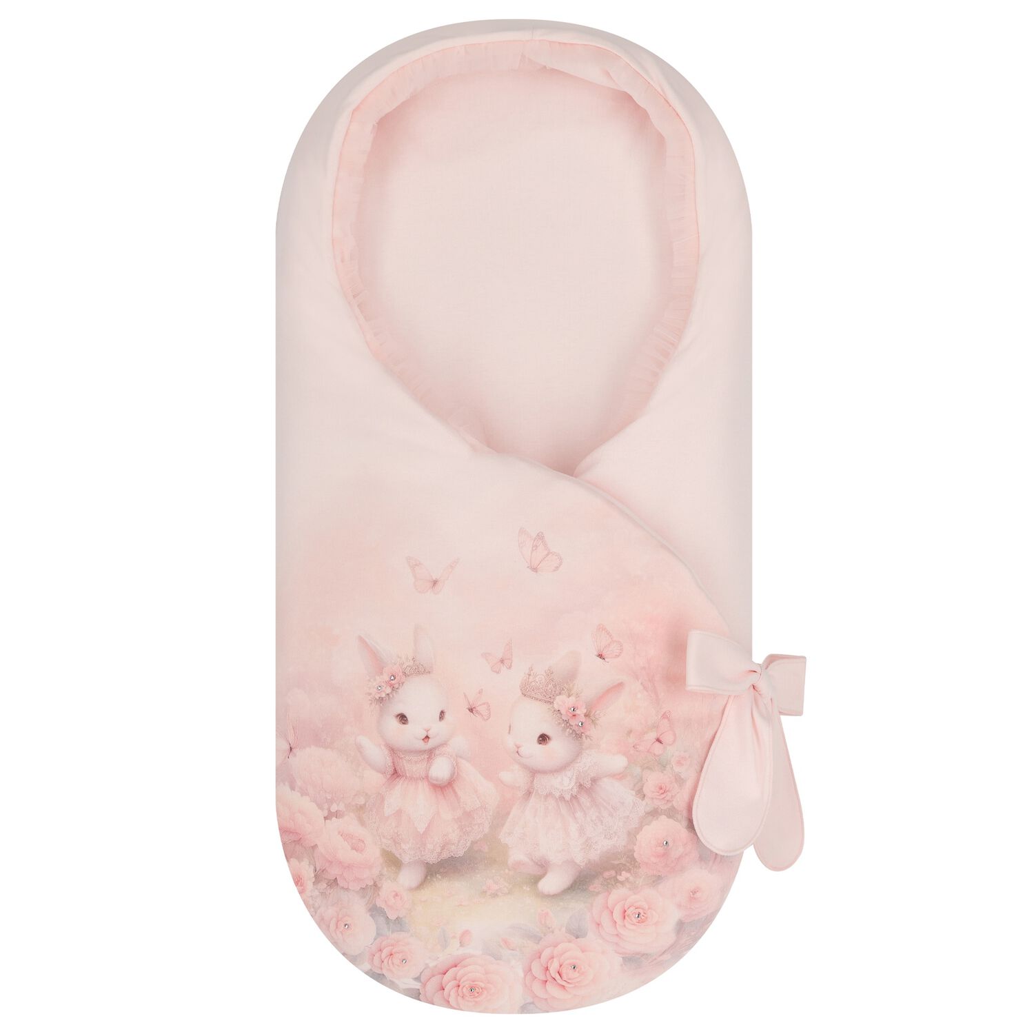 Baby Girls Pink Bunnies Nest, 1, hi-res