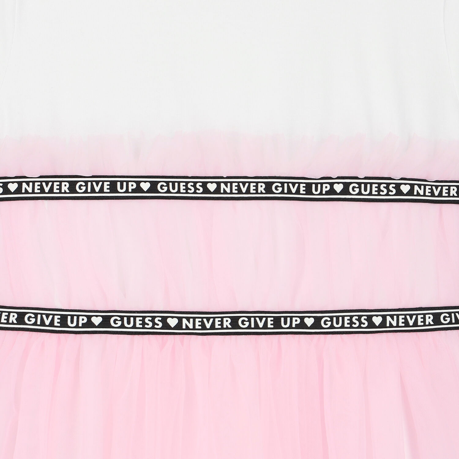 Girls White & Pink Logo Dress, 1, hi-res