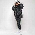 Girls Black Logo Leggings, 1, hi-res