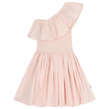 Girls Pink Ruffled Dress