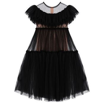 Girls Black Tulle Dress