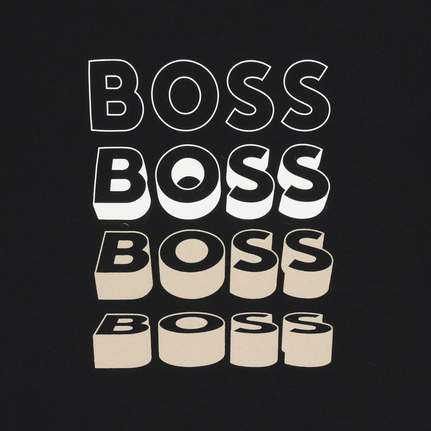 Boys Black Logo T-Shirt, 4, hi-res