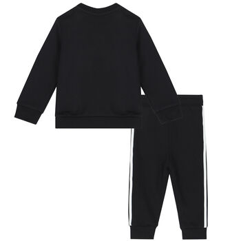 Black Trefoil Logo Tracksuit