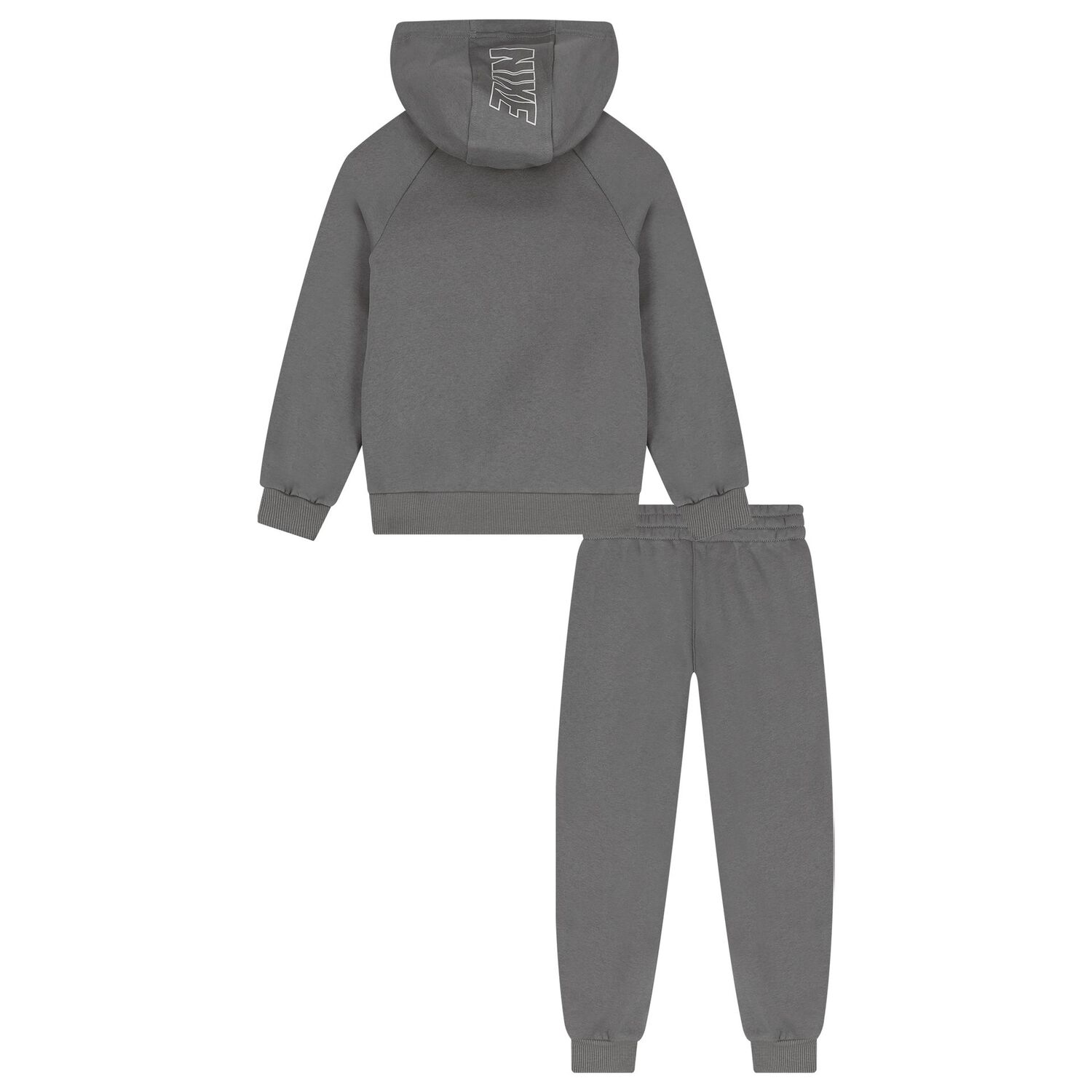 Boys Beige Swoosh Logo Tracksuit, 3, hi-res