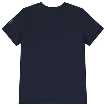 Boys Navy Blue Logo T-Shirt