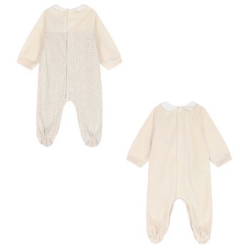 Baby Girls Ivory Babygrows ( 2-Pack )