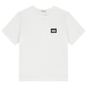 Boys White Logo T-Shirt