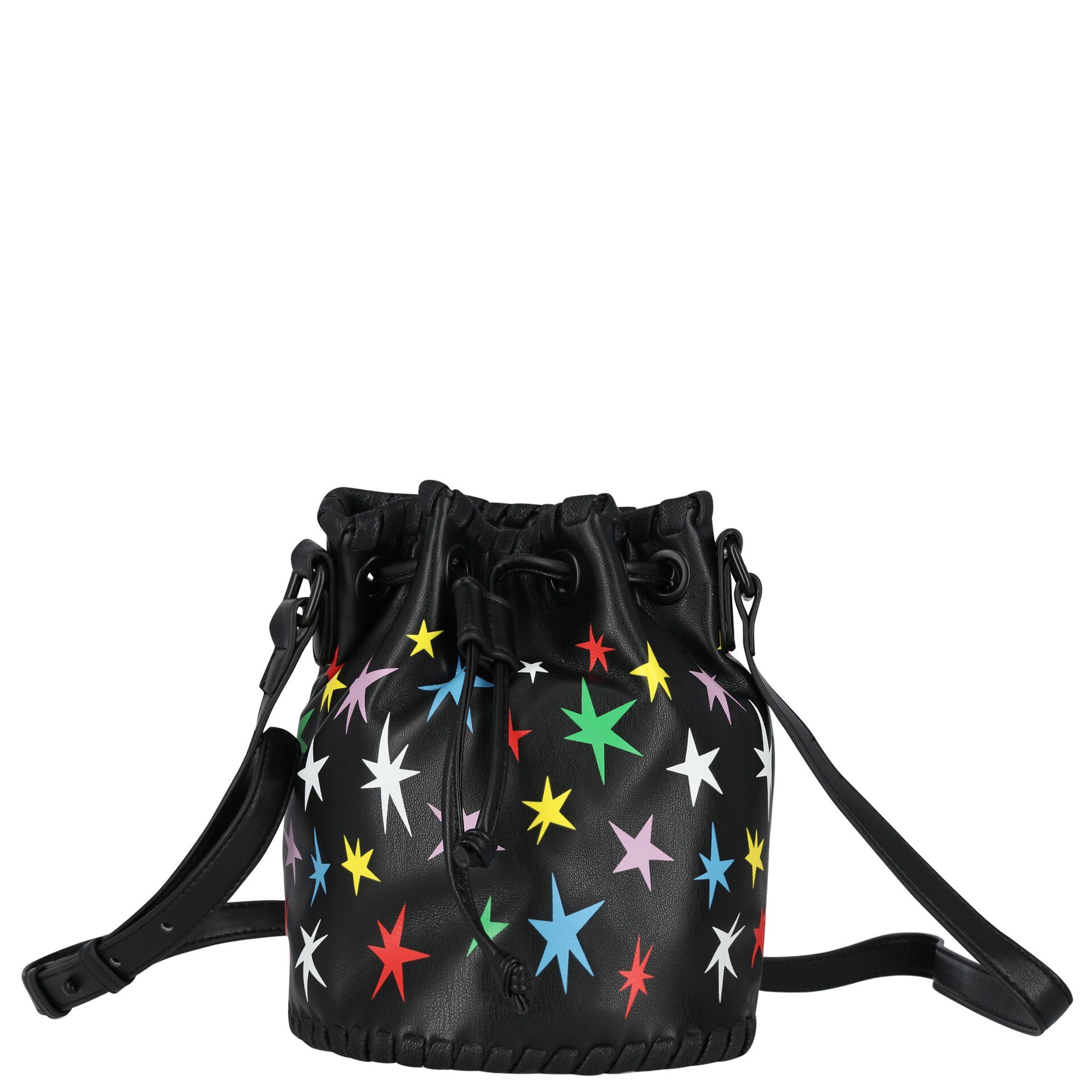 Stella McCartney Girls Black Stars Faux Leather Bag | Junior Couture