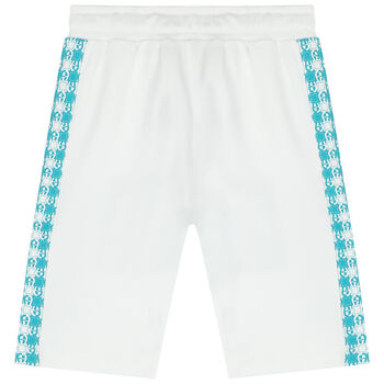 Younger Boys White Logo Shorts