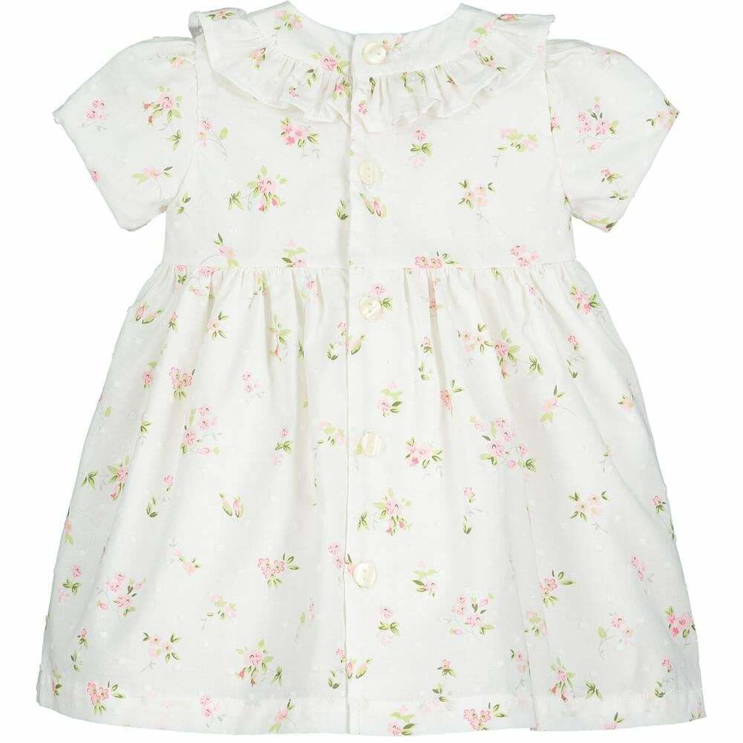 Baby Girls White Floral Dress Set, 1, hi-res