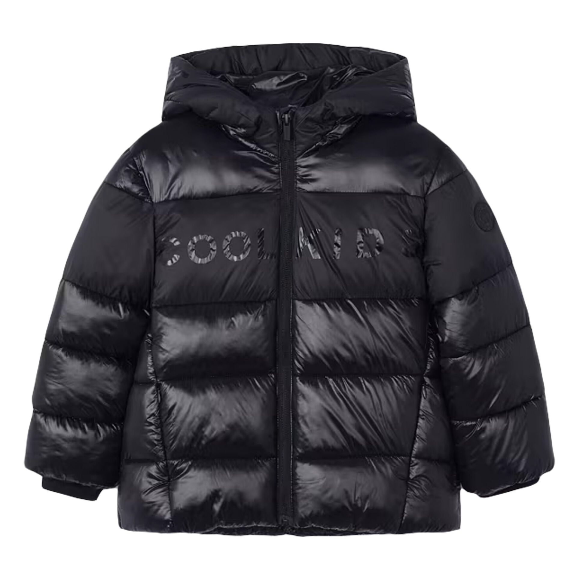 Black puffer coat kids clearance