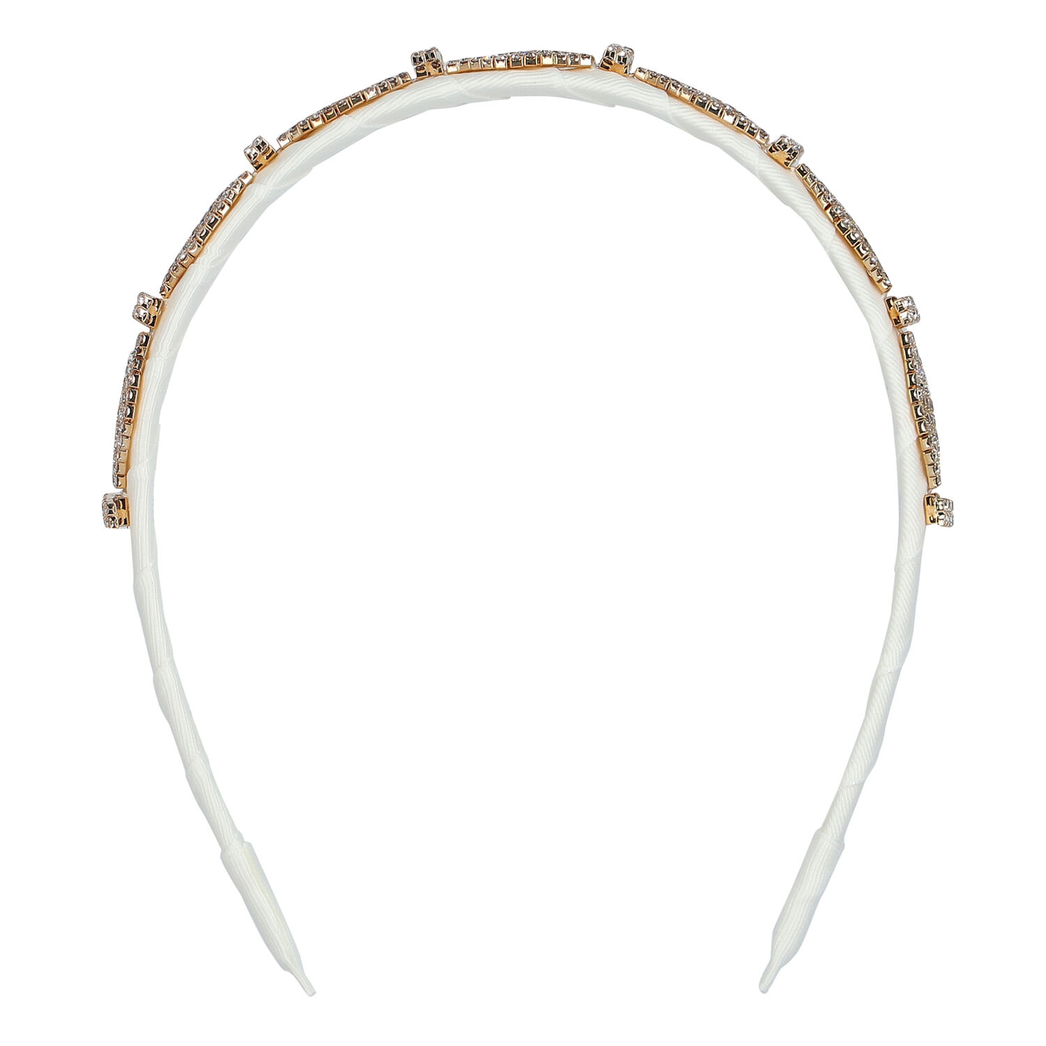 Girls White Embellished Headband, 2, hi-res image number null