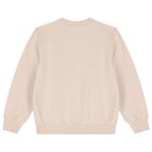 Girls Beige Floral Logo Sweatshirt, 1, hi-res