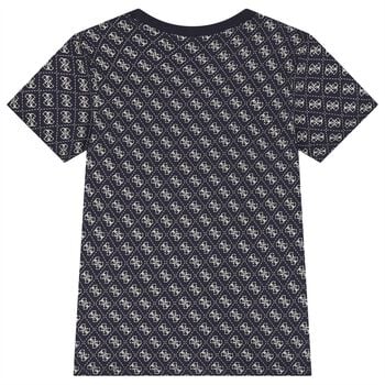 Boys Navy Blue Logo T-Shirt