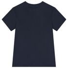 Boys Navy Blue Logo T-Shirt, 2, hi-res