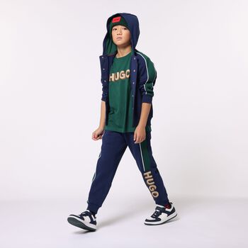 Boys Blue Logo Joggers