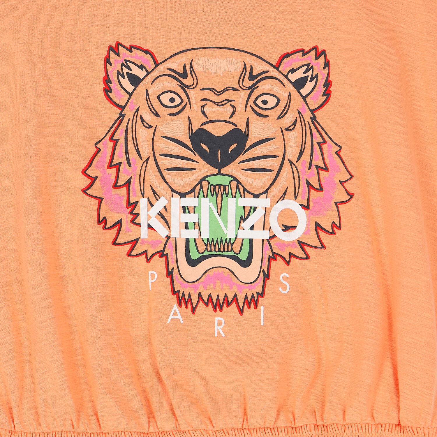 فستان بشعار النمر باللون البرتقالي , 1, hi-res