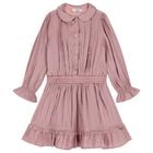 Girls Pink Satin Dress, 1, hi-res