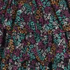Girls Black Floral Layered Skirt, 1, hi-res