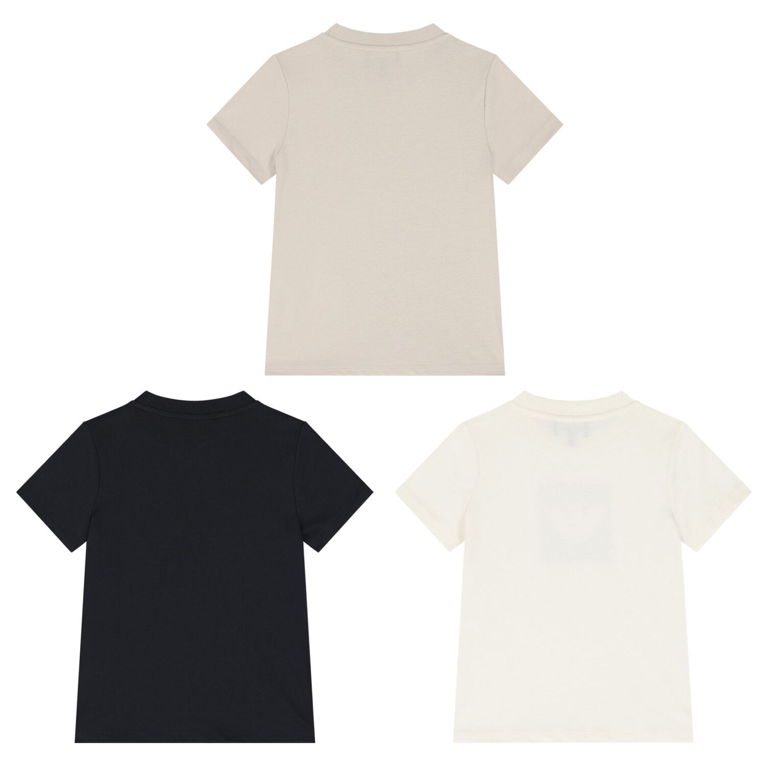 Boys Navy Blue, Ivory & Beige T-Shirts (3 Pack), 1, hi-res image number null