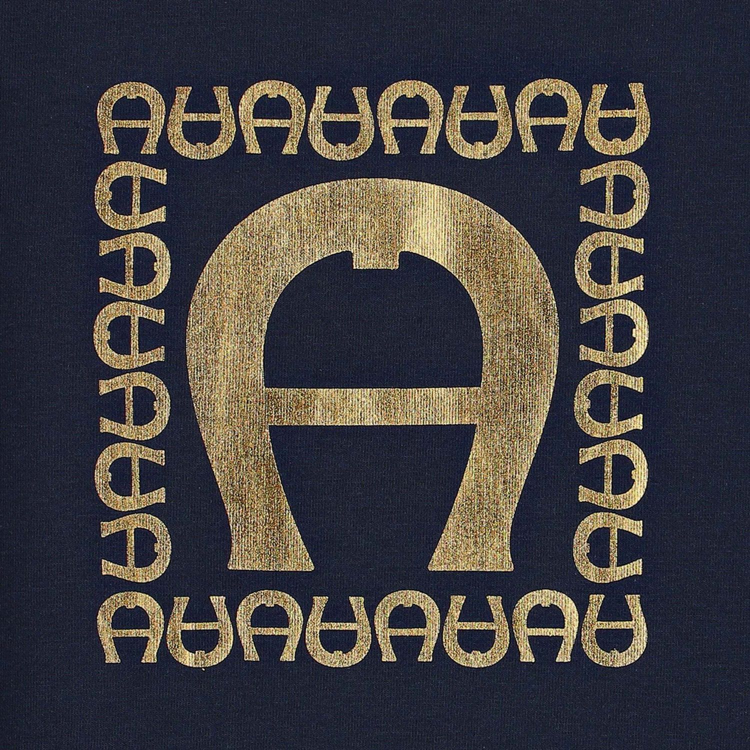 Girls Navy Logo Long Sleeve Top, 1, hi-res image number null