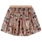 Girls Rose Gold Sequins Skirt, 1, hi-res