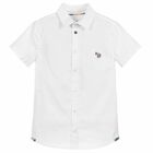 Boys White Cotton Shirt, 1, hi-res