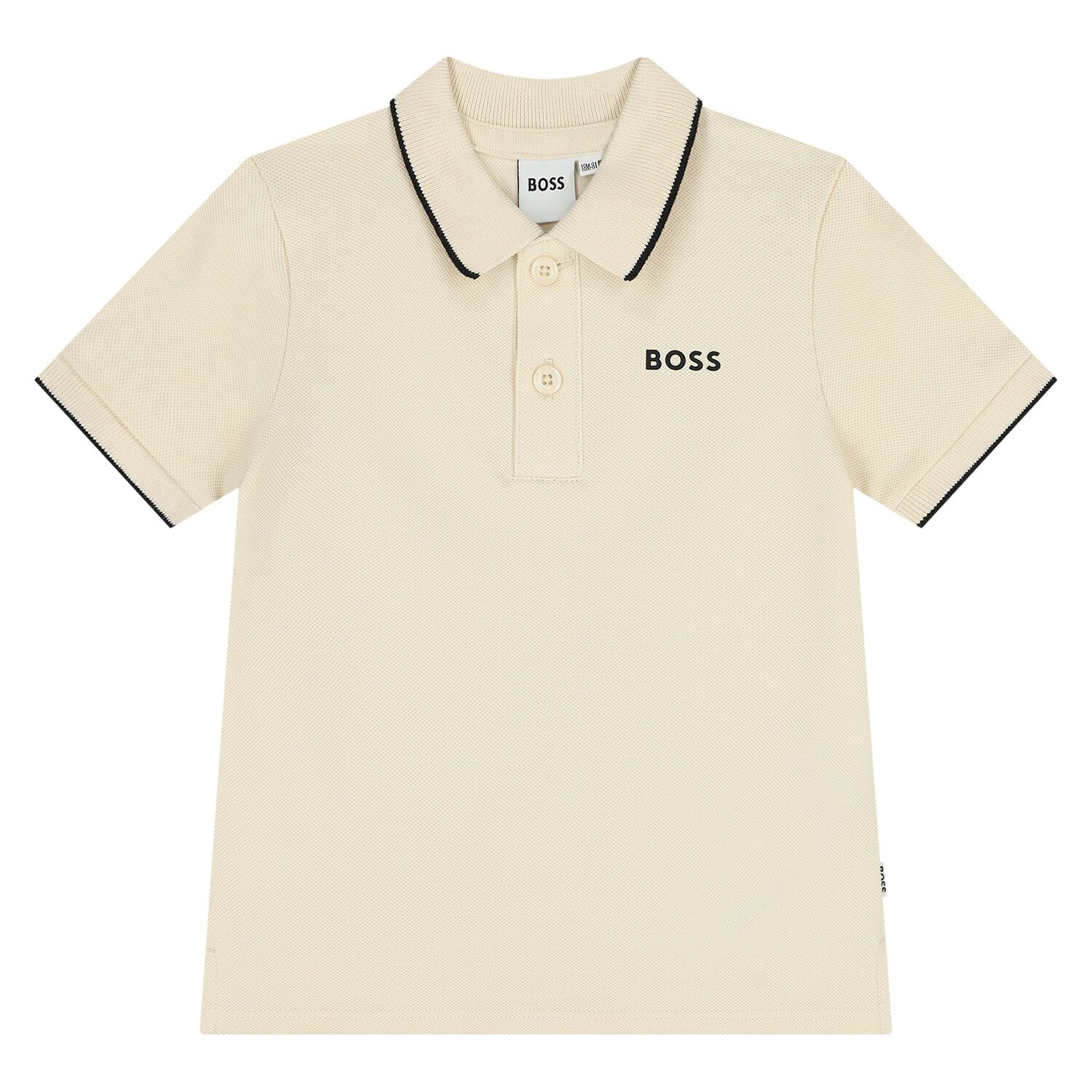 Younger Boys Ivory Logo Polo Shirt, 2, hi-res
