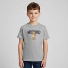 Grey Teddy Bear Logo T-Shirt, 6, hi-res