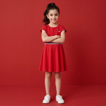 Younger Girls Red Heart Dress