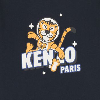 Younger Boys Navy Blue Tiger Logo Sweatshirt
