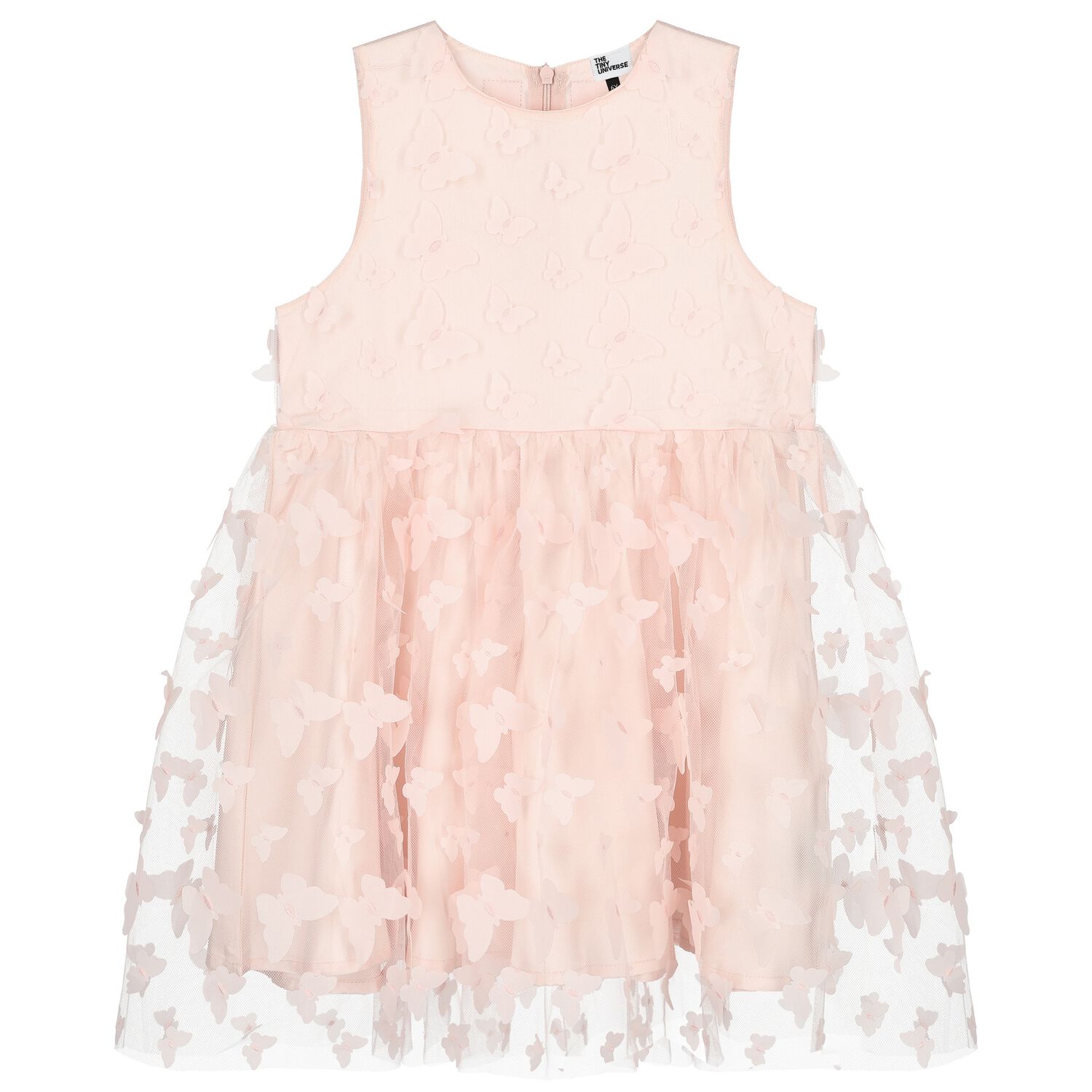 Girls Pink Butterfly Dress, 1, hi-res image number null