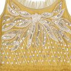 Girls Yellow Embellished Tutu Dress, 1, hi-res