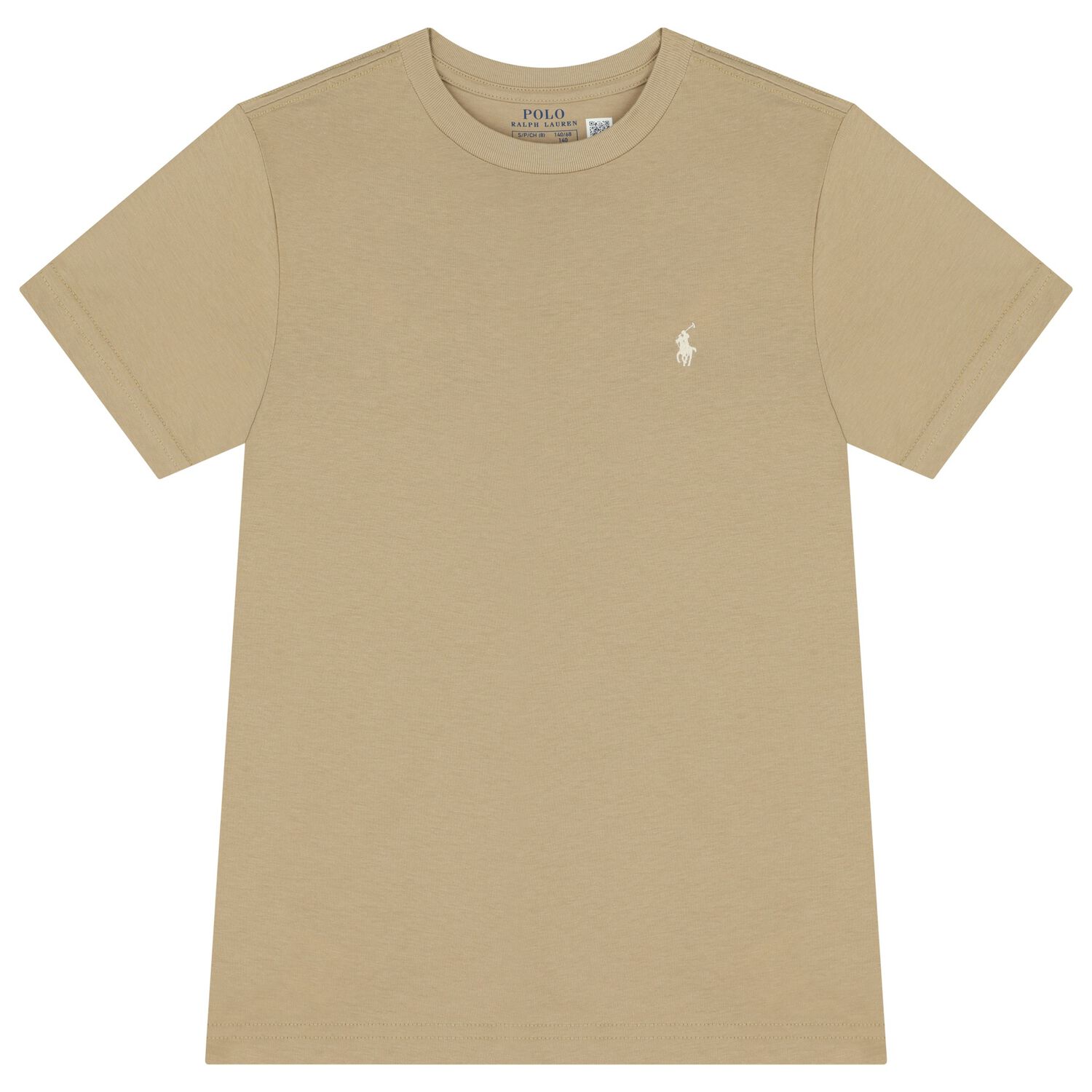 Boys Beige Logo T-Shirt, 2, hi-res