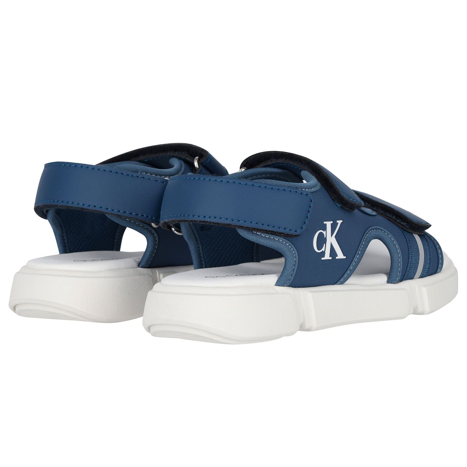 Boys Blue & White Logo Sandals, 1, hi-res image number null