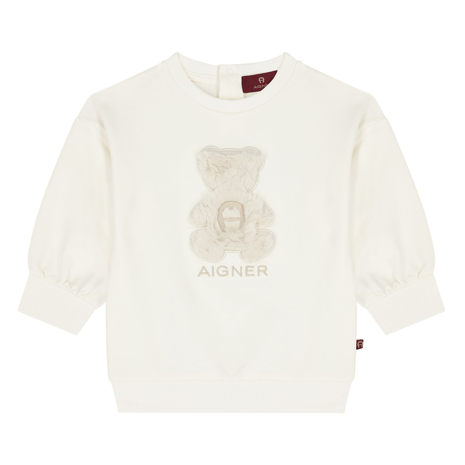 Younger Ivory Ivory Faux Fur Teddy Bear Logo Sweatshirt, 1, hi-res