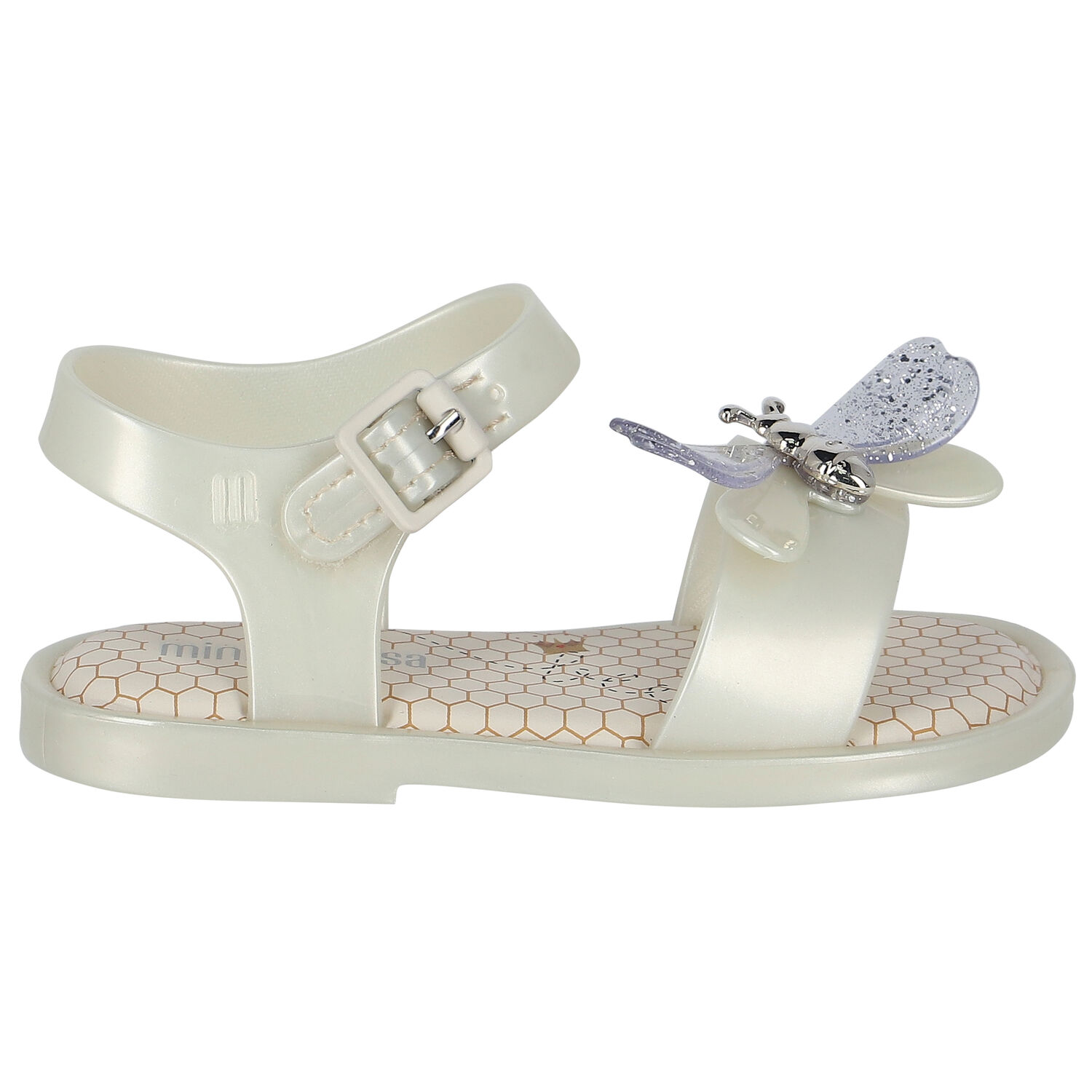 Younger Girls Ivory Bugs Jelly Sandals, 1, hi-res image number null