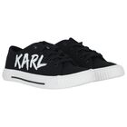 حذاء رياضي بالشعار باللونين الاسود و الابيض للاولاد, 1, hi-res