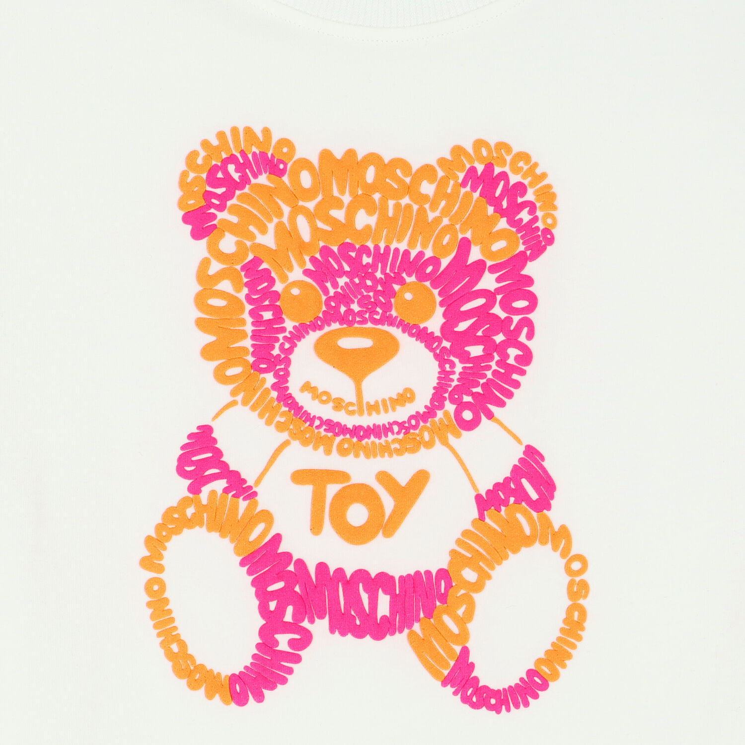 Girls White Teddy Bear Logo Dress, 3, hi-res image number null