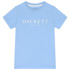 تيشيرت اولاد بالشعار باللون الازرق , 7, hi-res