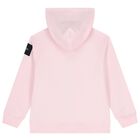 Girls Pink Logo Hooded Zip Up Top, 2, hi-res