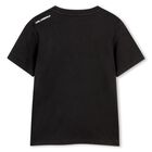 Boys Black Logo T-Shirt, 1, hi-res