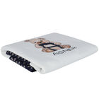 Navy Blue & White Pima Cotton Logo Baby Blanket, 1, hi-res