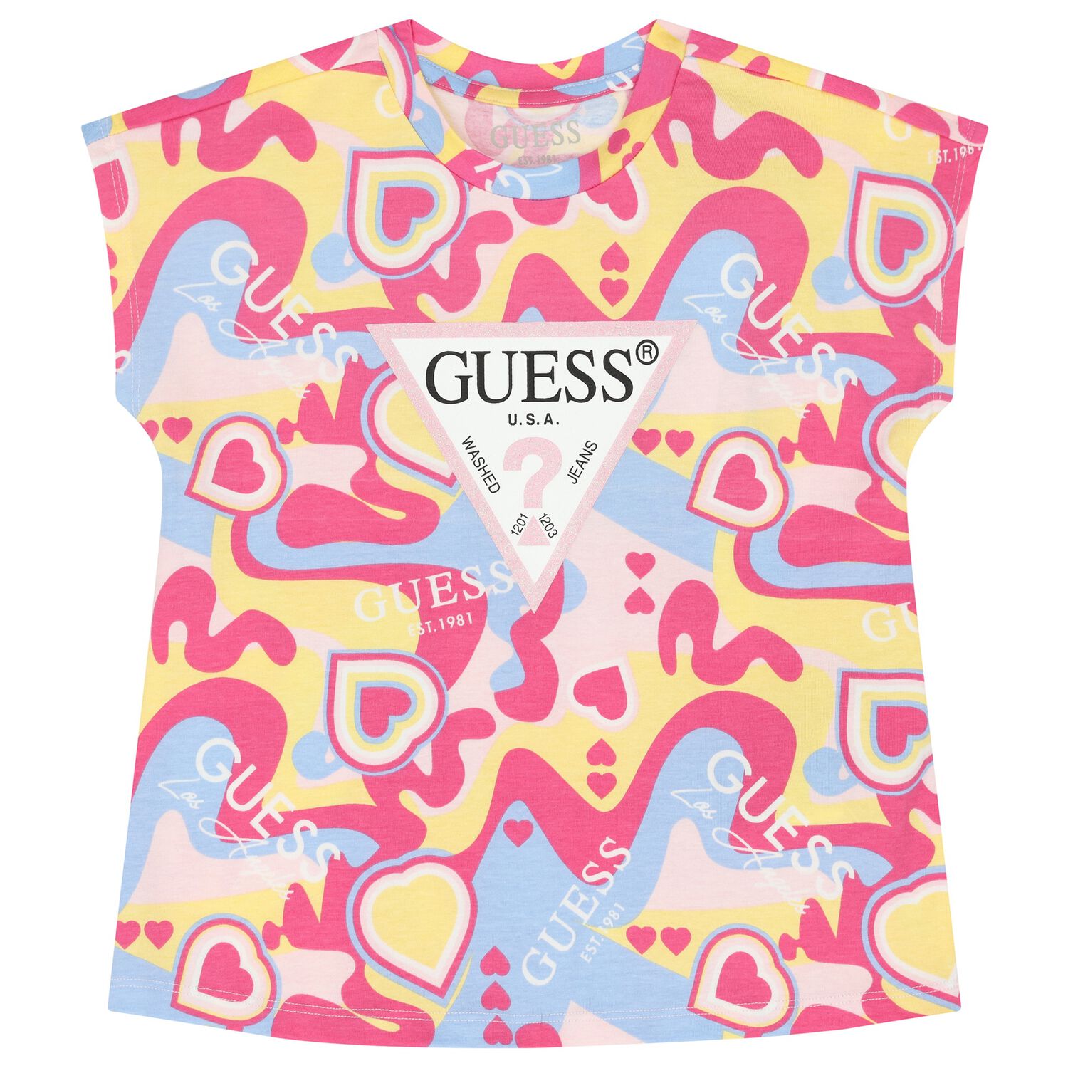Girls Multi-Coloured Logo T-Shirt, 2, hi-res image number null