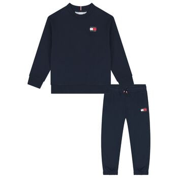 Boys Navy Blue Logo Tracksuit